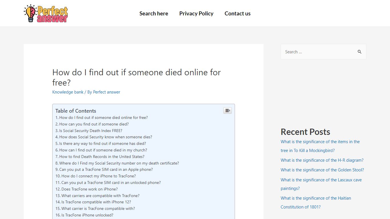 How do I find out if someone died online for free?